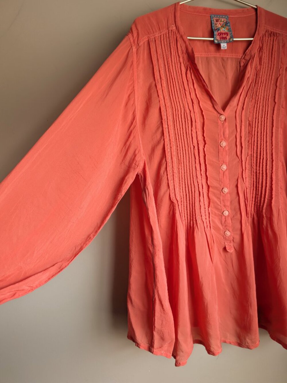 Johnny Was Pandora Pintuck Blouse - Picture 6 of 10